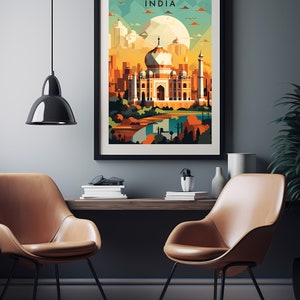 India Travel Poster Digital printable wall art, Instant Download, Hanging decor, New Home Gift on Etsy.