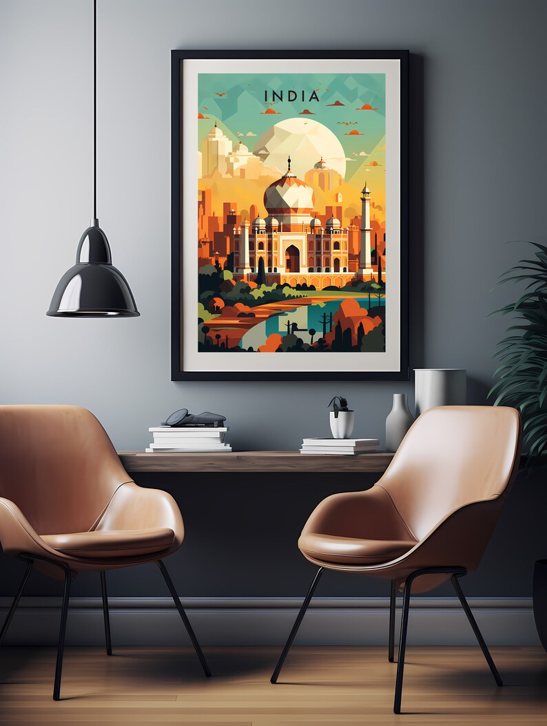 India Travel Poster Digital printable wall art, Instant Download, Hanging decor, New Home Gift on Etsy.