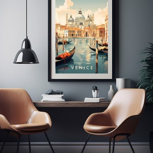 Venice Travel Poster Digital printable wall art, Italy Instant Download, Hanging decor, New Home Gift on Etsy.