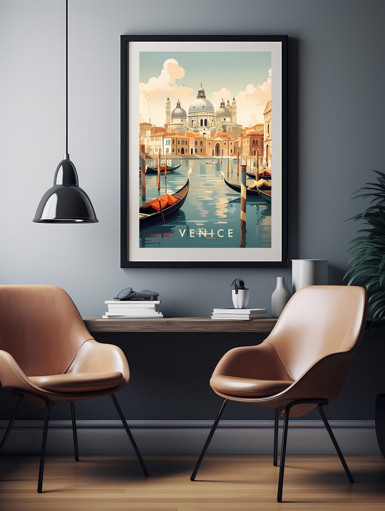 Venice Travel Poster Digital printable wall art, Italy Instant Download, Hanging decor, New Home Gift on Etsy.