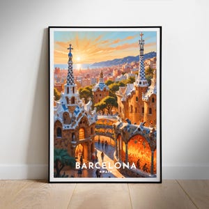 Barcelona Travel Poster Digital druckbare Wandkunst, Spanien Instant Download, hängendes Dekor, neues Zuhause Geschenk
