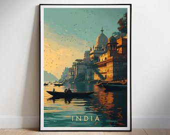 India Travel Poster Digital printable wall art, Instant Download, Hanging decor, New Home Gift