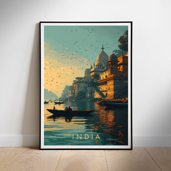 Inde Travel Poster Art mural imprimable numérique, Téléchargement instantané, Décor suspendu, Cadeau pour une nouvelle maison