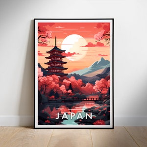 Japan Travel Poster: Kyoto Pagoda Art Print (Digital Download)