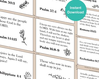36 Printable Encouraging Bible Verse Cards, Printable, Scripture Cards ...