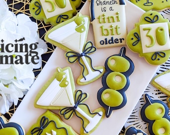 Dirty Martini Cookie Cutters- Tini Bit Older