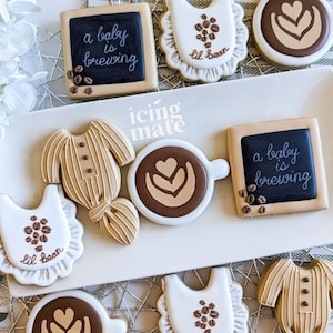 A Baby is Brewing Cookie Cutters- Baby Shower - Coffee