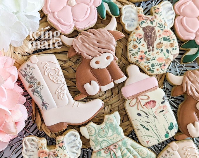 Bundle- Boho Cowgirl Cookie Cutters- Baby Shower- 1st Rodeo