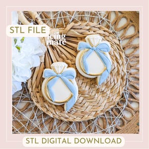 STL- Wedding Ring with Bow Cookie Cutter- DIGITAL file