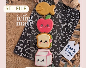 STL- Lunch Pack Mini Cookie Cutters- Back to School- DIGITAL File