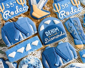Denim and Diamonds Cowgirl Rodeo Cookie Cutter Set
