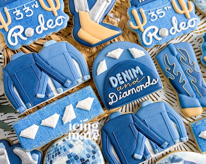 Denim and Diamonds Cowgirl Rodeo Cookie Cutter Set