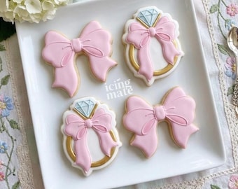 Duo Loop Bow Ring Cookie Cutter- Bridal- Wedding