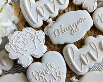 Bridal- White Wedding Cookie Cutters- Individual (set 2)