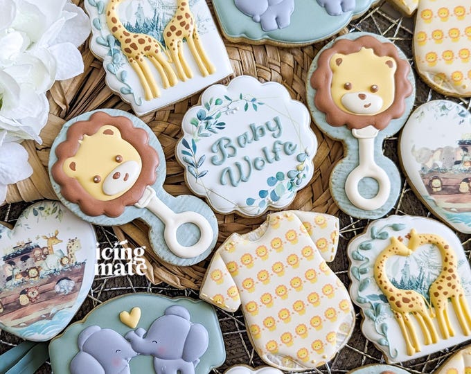 Baby Shower Cookie Cutters-  Neutral Safari