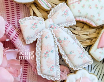 Lace Bow- Cookie Cutter (Bow 4) - Coquette Ribbon