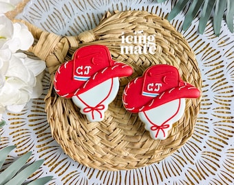 Cowboy Hat with Stampede Straps Cookie Cutter- cowgirl hat