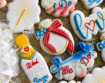 Red White I Do- Wedding cookie cutters