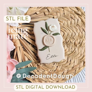 STL- Elegant Rectangle Cookie Cutter- Rectangle Plaque- DIGITAL file