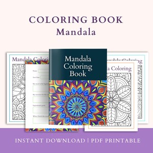 40 Printable Mandala Coloring Book: Stress Relief (PDF)