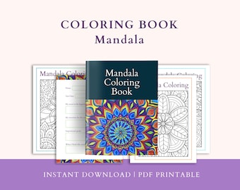 40 Printable Mandala Coloring Book: Stress Relief (PDF)