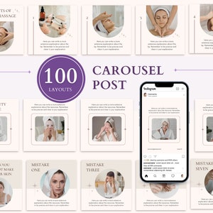 100 Instagram carousel templates, Carousel post, Small business, Neutral earthy tones templates, Canva templates