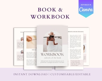 Modello di cartella di lavoro modificabile: eBook Canva e guida al corso (download digitale)