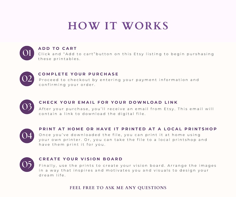 Vision Board Directions.pdf 2026 Ultimate Vision Board Kit | Printable PDF | Dream Life & Goal ...
