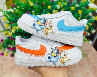 Toddler kids bluey and bingo Nikes Air Force 1