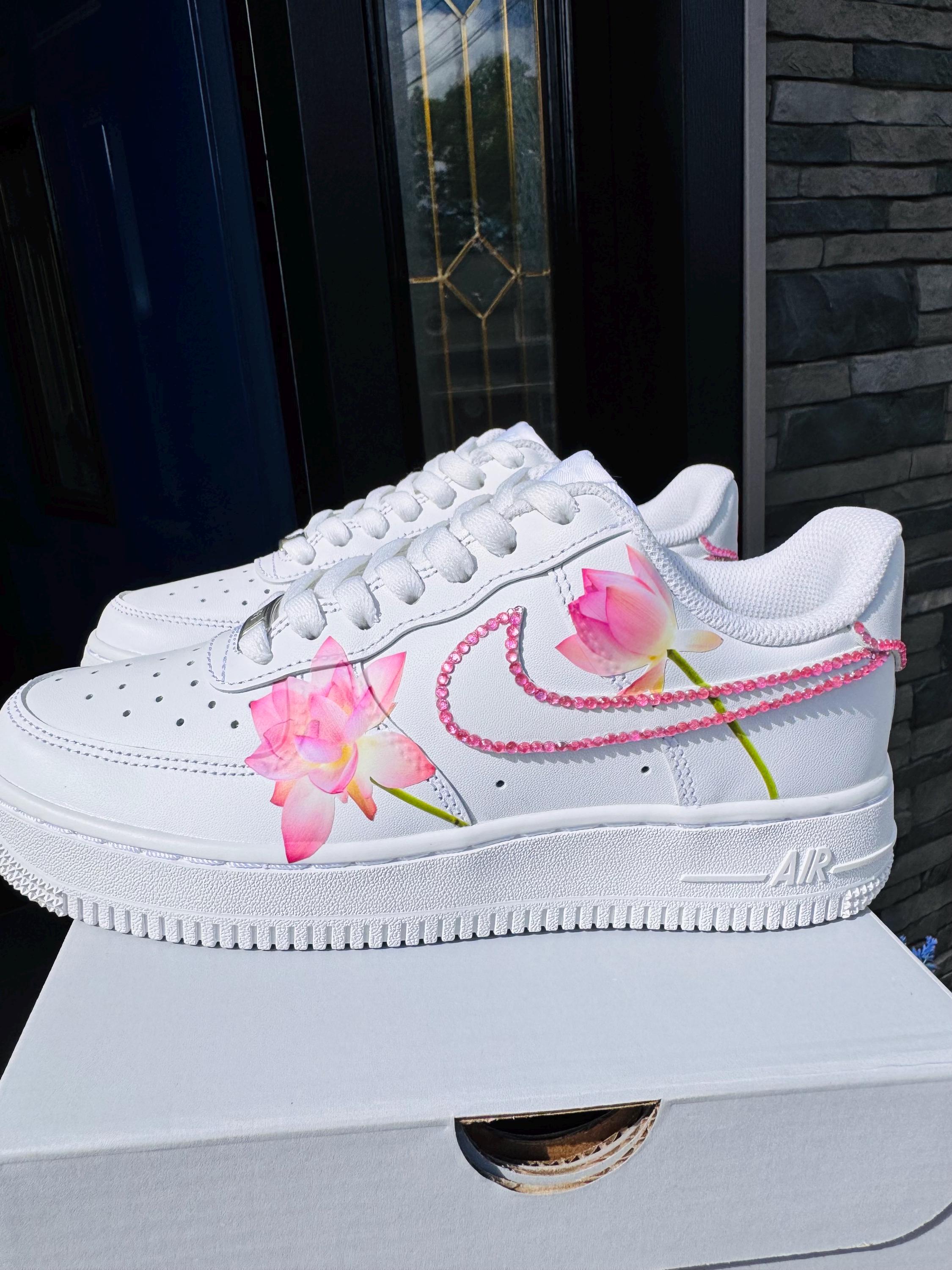 pink floral nike air force 1