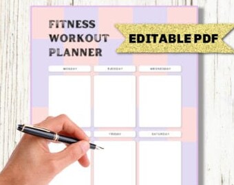 TWO Editable Fitness Workout Planners