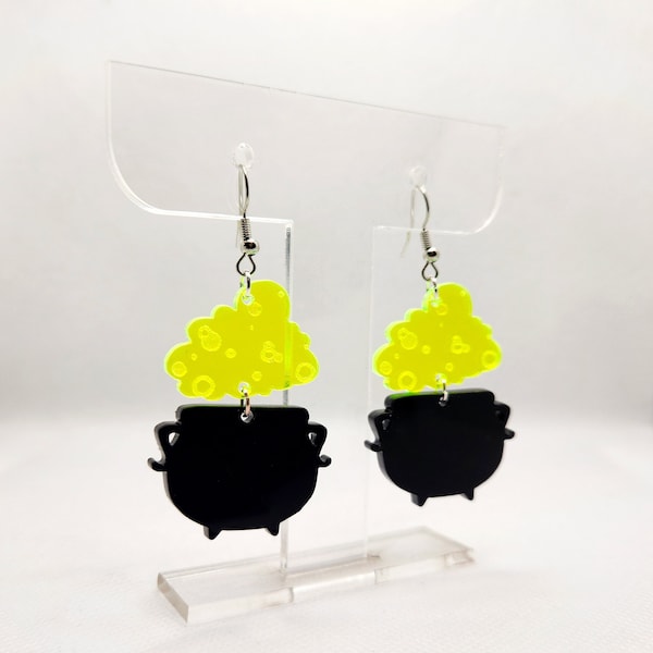 Witchy cauldron earrings