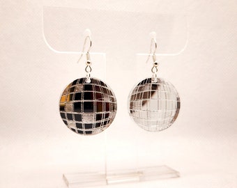 Disco ball earrings