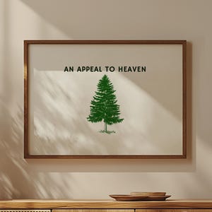 Ein Appell an den Himmel Flaggendruck, Amerikanische Revolutionäre Flaggenplakat, Americana Wanddekoration, Amerikanische Patriot Wandkunst