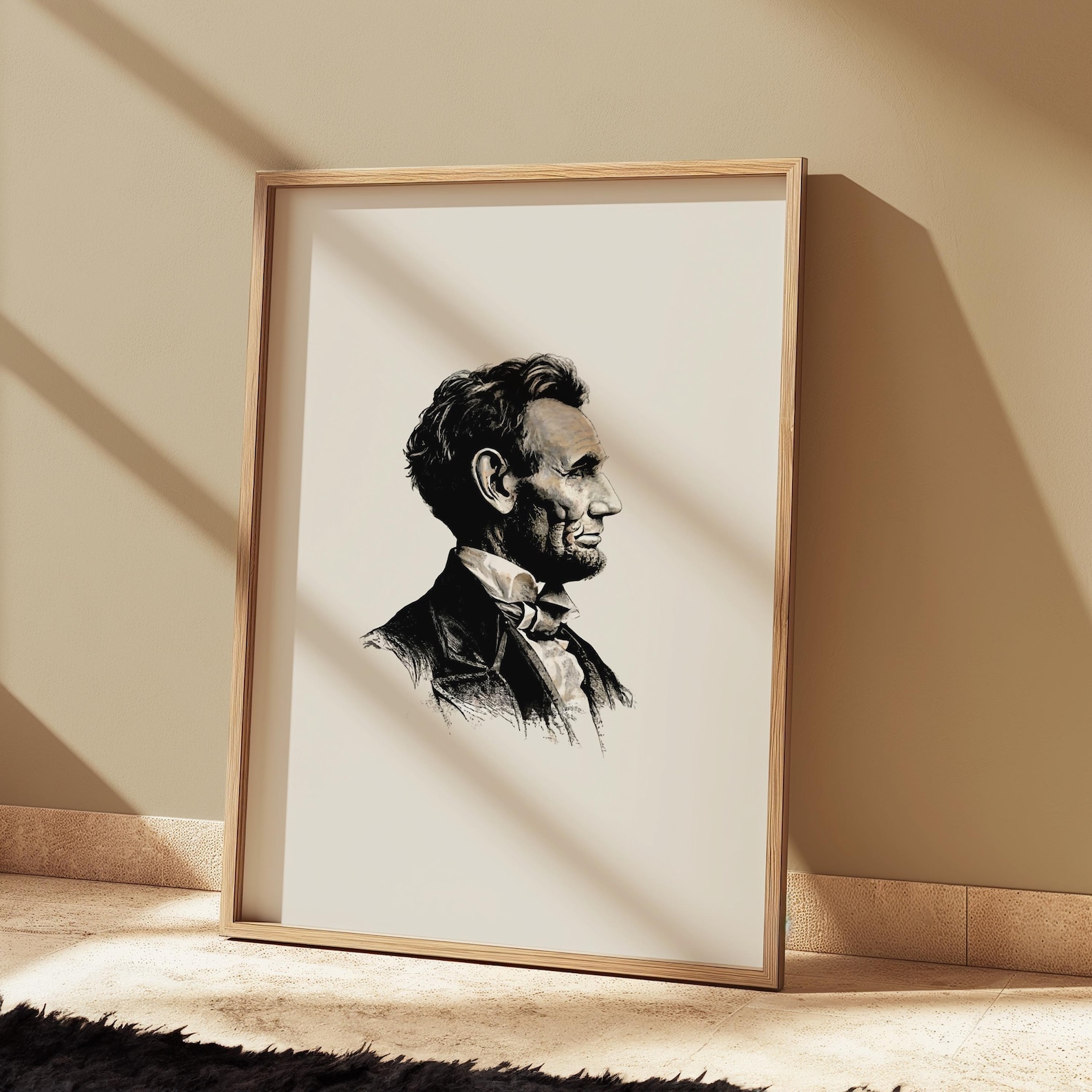 Abraham Lincoln Print, Portrait Wall Décor, President Poster ...
