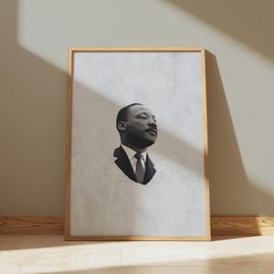 Martin Luther King Jr. Print, Dr. King Poster, Civil Rights Wall Décor, Iconic American Wall Art, Black History Month Artwork