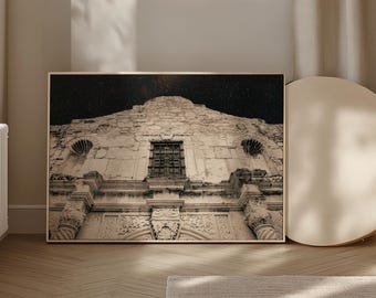 The Alamo Print: Texas History Wall Art, San Antonio Landmark