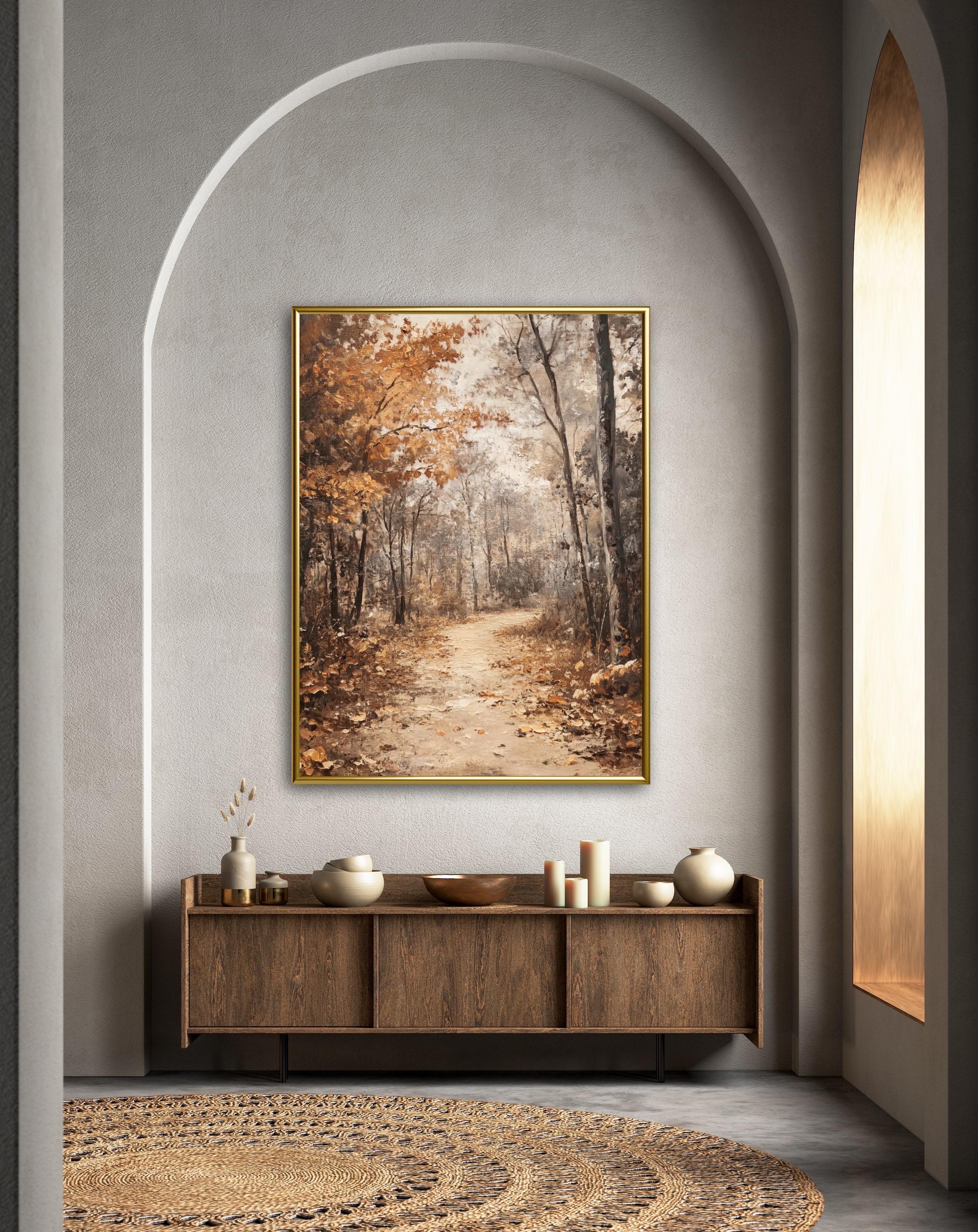 Vintage Fall Wall Art Print Enchanted Moody Forest Landscape Nature ...