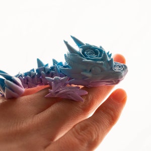 Rose Dragon Tadling | Fidget Toy | Articulating Dragon | 3D Printed