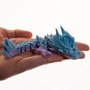 Rose Dragon Tadling | Fidget Toy | Articulating Dragon | 3D Printed