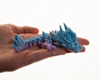 Rose Dragon Tadling | Fidget Toy | Articulating Dragon | 3D Printed