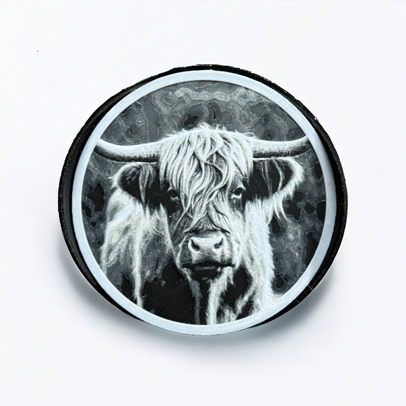 Highland Cow Coaster | Farmhouse Decor | Coaster Set | Housewarming Gift