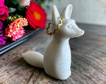 3D Printed Fox Ring Holder: Woodland Jewelry Organizer