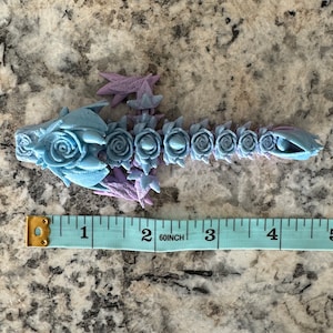 Rose Dragon Tadling Fidget Toy Articulating Dragon 3D Printed image 5