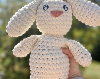Handmade Crochet Bunny Plushie – Soft Amigurumi Stuffed Animal