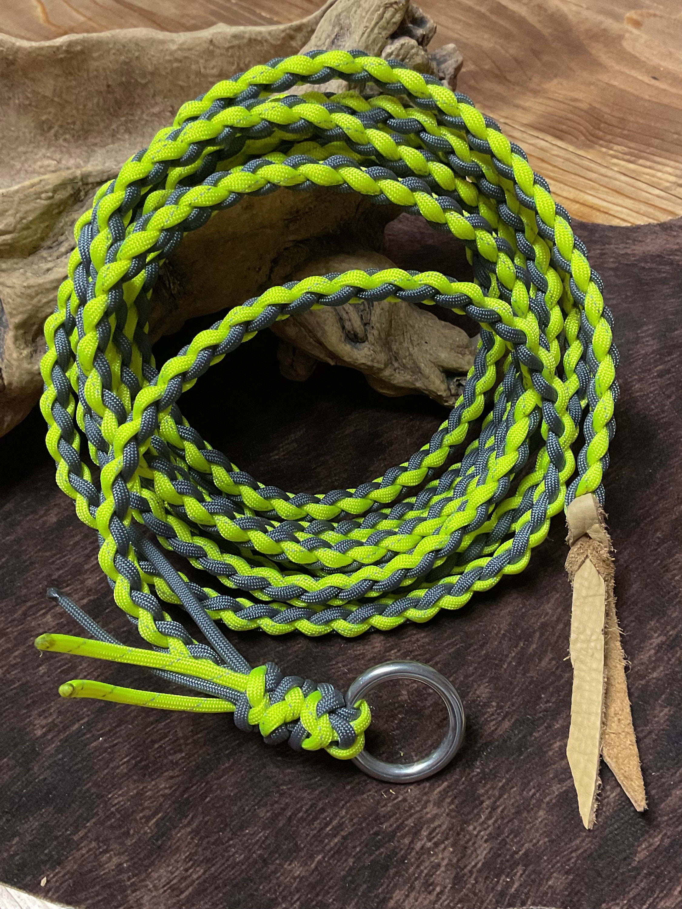 Paracord Piggin' String, Cattle Tie-down Rope, Woven Loop, 3-10 Ft