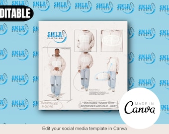 Fashion Brand Instagram Template: Editable Social Media Canva Design (Digital Download)
