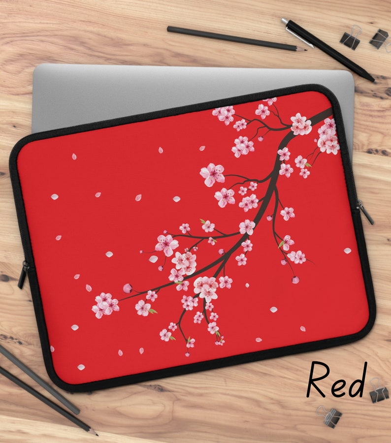 Cherry Blossom Laptop Sleeve, Custom Laptop Sleeve, Laptop Cover