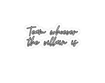 Sticker livres Équipe Whoer the Villian Is, sticker Booktok, sticker kindle, sticker pour ordinateur portable