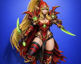 3D-Modell Valeera Sanguinar | STL Charakter Warcraft zum Drucken| Videospiel-Charakter